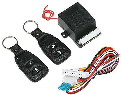 Shkalacar Keyless Entry Car Alarm System Auto Remote Central Locking Kit Door Lock with 2 Remote Control 12V