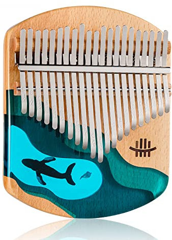 YXSH 21 Tasten Harz Holz Daumen Klaviertastatur Musikinstrument Mini Klavier Zubehör