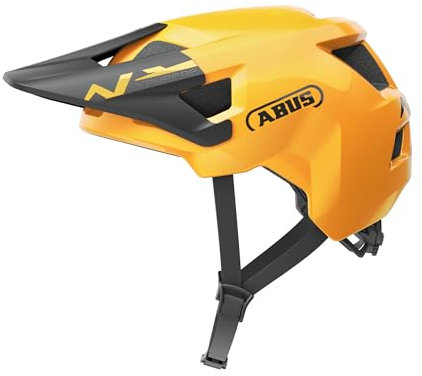 ABUS MTB-Helm YouDrop - Fahrradhelm für Kinder und Jugendliche - für den Alltag oder Touren im Gelände - mit Platz für einen Zopf - Gelb, Größe S