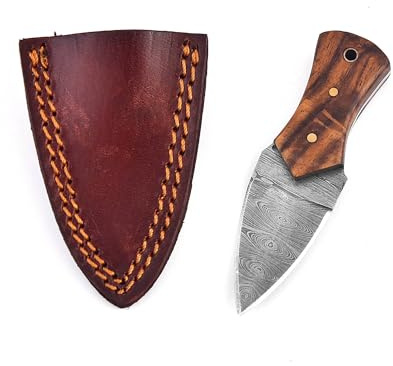 Damast Messer, sehr schönes Hand geschmiedetes Damast Jagd Messer 1054EA
