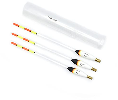 Sbirulino® Juego de 3 flotadores modelo Vision para pesca inglesa (gr. 8+2/10+2/12+2) Contenedor de almacenamiento incluido en el kit