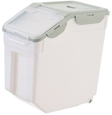 Cabilock Contenedor De Comida Para Mascotas Hermético, Almacenamiento Seco, Plástico Pp Duradero, Tamaño Pequeño, Uso Doméstico, Para Perros y Gatos, Color Verde Nórdico