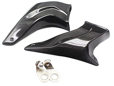 PFORME Sistema frenante Universale for Moto Raffreddamento ad Aria Compatibile con BMW S1000RR S1000XR R1250GS 1200R R1200RS Condotti in Fibra di Carbonio + Kit di Montaggio (Color : Gloss Plain)