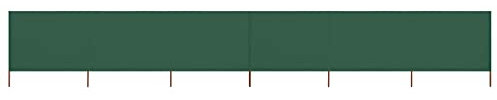 CIADAZ 6-teiliges Windschutzgewebe, Zaun Sichtschutz, Sichtschutz Garten, Windschutz, Gartensichtschutz, Bauzaun Sichtschutz, Terassen Sichtschutz, 800 x 120 cm Grün