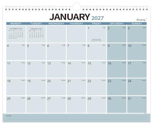 Kamaking Calendar 2027 UK, Calendar from Jan. to Dec. 2027, 12 Months | Month to View with Julian Dates, Perfect for Planning and Organizing Your Home and Office