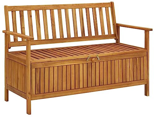 Willood Gartenbank mit Stauraum 120 cm Massivholz Akazie