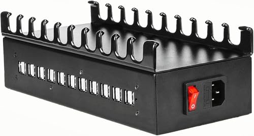 Estación de carga para múltiples dispositivos, 200 W, 22 puertos, cargador de alimentación USB para iPhone, iPad, teléfono celular, tabletas, múltiples regletas de alimentación USB para el hogar