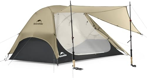 Naturehike Star River ultralätt backpacking tält för 2 personer, campingtält vattentätt för 3–4 årstider, cykeltält, insektsskydd för helgdagar, camping, vandring, vandring (månstensand)