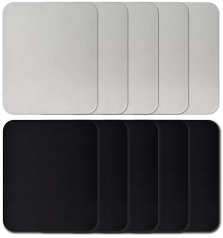 Ehuihuan Set de 10 Paños Microfibra para Limpiador de Gafas, Toallitas y Gamuza para Limpiar Gafas, Pantallas y Lentes, Paños Reutilizables en Negro y Gris