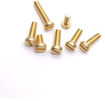 Generisch DIN84 Messing-Zylinderkopf-Schlitzschraube M1 M1,2 M1,4 M1,6 M2 M2,5 M3 M3,5 M4 M5(M2X10 100PCS)