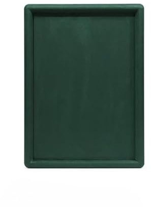 cosescos Schmucktabletts, Mikrofaser-Tablett, Samt, luxuriös, weißer Schmuck-Organizer, Filztablett für Halskette, Ohrringe, Ring, flacher Schmuck-Organizer für Kommode (25 x 25 x 1,8 cm, grün)