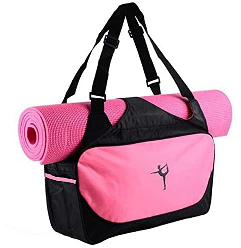 Asyduey Yoga Tasche, Tasche,Yoga Matten Rucksack mit GroßEr KapazitäT,Gym Turnbeutel,Yoga Tasche, Rosa