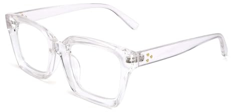 FEISEDY Occhiali Filtro Blu, Unisex, Rettangolari, Bloccanti Luce Blu, per Computer, Gaming, con Cornice Spessa B2661