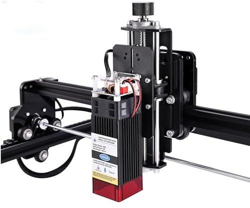 RATTMMOTOR 40W Lasermodul,10000 mW Optisches Leistungsmodul 450nm Wellenlänge High Power Kompressed Spot Laser Kopf Für 3020 4030 CNC Fräsmaschine DIY Gravur Holz Metall