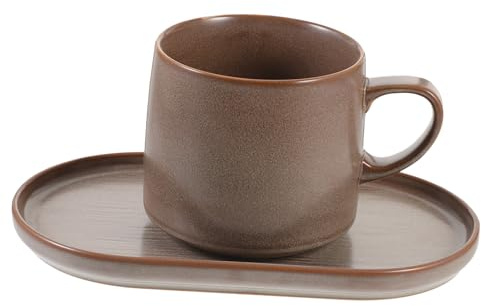 PRETYZOOM Tazza in Con Piattino Tazza Da Multifunzionale Per Bere Da Casa Design Per Colazione