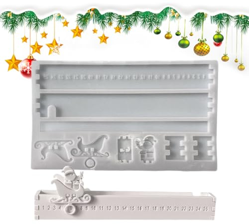Silicone Mould 'Advent - Chocolate Advent for the Holiday Calendar 25 Days | Christmas Silicone Mould | Craft Supplies Manufacturers Reusable Chocolate Events in Ges