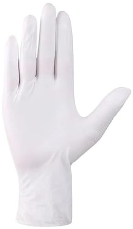 PBHOVIITG Guantes desechables de nitrilo blanco, sin polvo, látex, talla XS/XL, for limpieza, salones belleza, laboratorios y cuidado mascotas, 20/50/100 unidades(20 pcs,L)