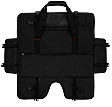 Protective Monitor Carry Bag - Adjustable Computer Travel Bag Organizer | Multi-Storage Bag Portable Display Case for 20-24 Inch Screens, Secure, Shockproof Transpor, black, see description, See