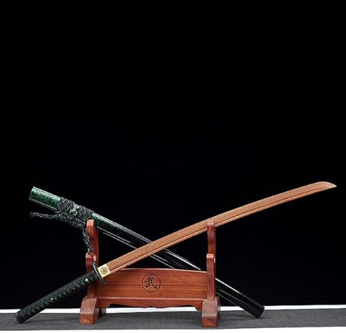 Katana Sword,Wooden Katana,Handmade Wooden Samurai Sword with Sheath 103cm Bokken for Display,Cosplay Collection and Kendo Training(Color:H)