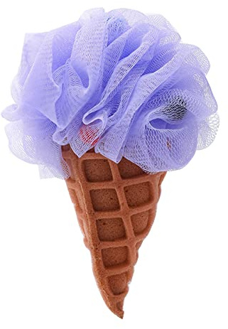 Spugna per il corpo in spugna schiumosa per gelato, spugna da bagno e doccia, in luffa, strumento per la pulizia del bagno per il corpo