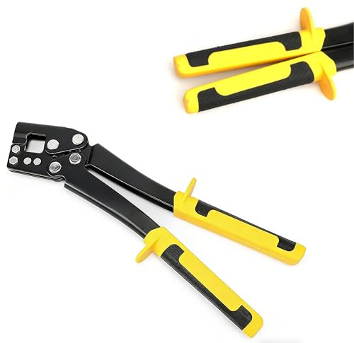 Pince à Sertir le 300 mm, Pince de Fixation pour Rail et Montant de 0,4 à 0,8 mm, Outil de Perçage Robuste pour Faux Plafonds et Cloisons en Plâtre, Design Ergonomique
