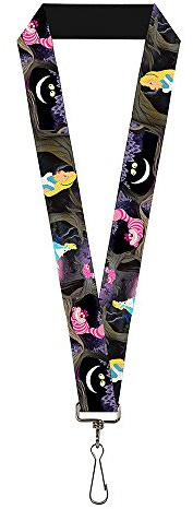 Buckle Down Homme Lanyard - 1.0 Alice & The Cheshire Cat Scenes Porte cl , Multicolore, Taille unique EU