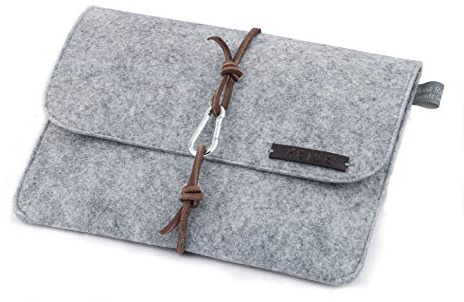 personalisiertes Reiseetui Unterlagen Dokumente Reiseunterlagen Reiseorganizer Reisepasshülle Smartphone Bordkarten Filz Leder grau Name Buchstaben Etui Tasche lässig Vintage