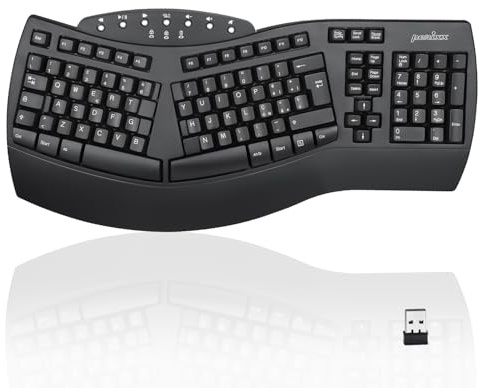 Perixx PERIBOARD-612 Clavier ergonomique sans fil et Bluetooth, compatible avec Windows 10 et Mac OS X, disposition italienne