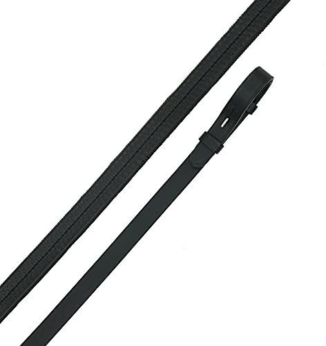 SIE EQUESTRIAN Lederzügel für Pferde, Gummi, Schwarz, Braun, Mini-Pony, Cob Full (Braun, Mini)
