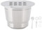 Wakects Capsules de Café Réutilisables en Acier Inoxydable pour Machine à Café U, CITIZ, PIXIE, LE CUBE, MAESTRIA, LATTISSIMA, INISSIA, CONCEPT, 1 Unité, Noir