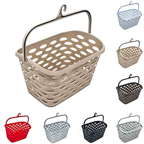 Peg Basket with Hanging Hook, Carry Handle for Washing Line Laundry