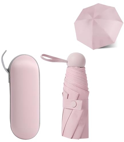 YZDZSW Mini Regenschirm, 6 Rippen Taschenschirm, UV Faltender Sonnenschutz Regenschirm Mini Ultralight für Sonne Und Regen