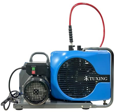 TUXING Compresor de aire de buceo de 4500 PSI, compresor Pcp, separador de agua de aceite integrado para llenar tanque de buceo, lucha contra incendios, deportes acuáticos, rifle de aire Pcp 220V