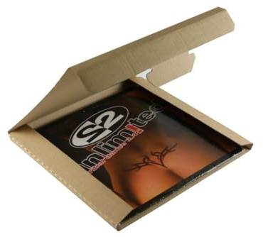 Scatole Spedizione per 1-3 Dischi LP 33 Giri in Vinile, Cartone Marrone Avana, Chiusura ad Incastro, 325 x 325 x 12 mm (30 Pezzi)