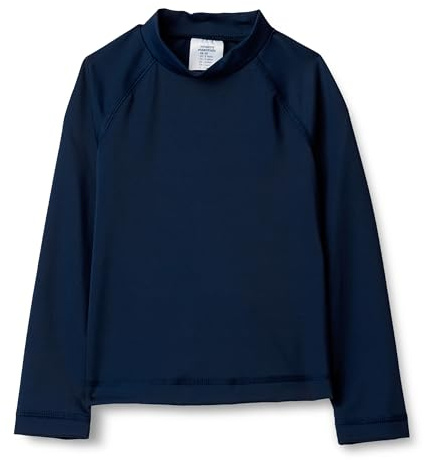 Amazon Essentials Camiseta de Manga Larga UPF 50 Tipo Rashguard Niños, Azul Marino, 11-12 años