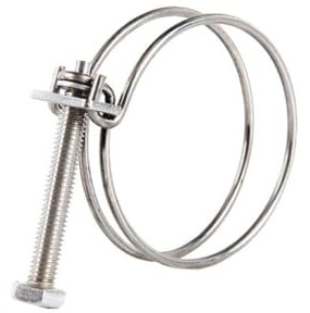 Assortiment de colliers de serrage à double fil – Kit de colliers de serrage pour tuyaux en acier inoxydable 304, 19, 22 x 2,0 mm
