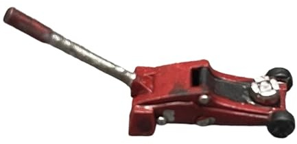Sharplace 1:64 Scale Car Jack Model Auto Garage Diorama Accessory Miniature Scene Prop Photo Prop for Hobbyists Micro Landscape Decor, Red