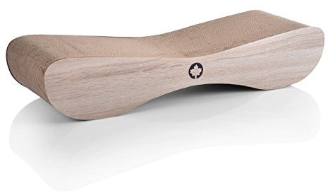 CanadianCat Company | XXL Satellite 2.0 Lounge | Natur | Kratzmöbel, Kratzbrett | Qualitäts-Pappe +Katzenminze | 76 x 24 x 15cm