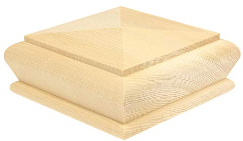 Jackson Woodturners Hemlock Pyramid Newel Cap rebated to fit a 90mm Newel Post