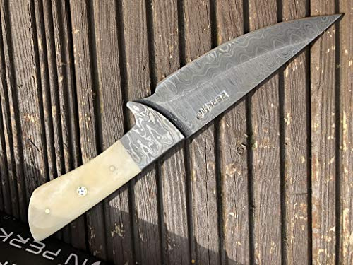 Perkin Damaskkniv jaktkniv med slida -3200
