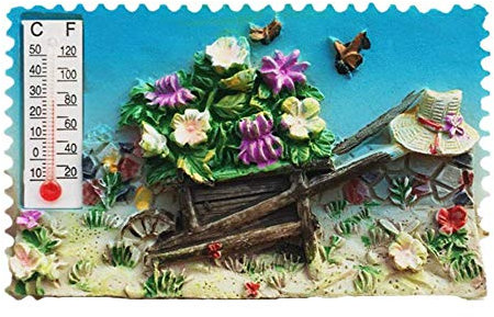 3D Garden Thermometer Style Greece Fridge Magnet Souvenir Gift Decor Refrigerator Magnetic Sticker Collection