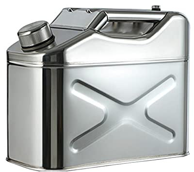 CGF- Taniche Carburante Tanica in Metallo da 5 L, 10 L in Acciaio Inossidabile 304, Contenitore per Benzina e Diesel, con 1 beccuccio X (Approvato ONU, Certificazione GS/TUV)