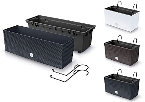 Jardinera para balcón rato Case w, Dimensiones (mm) 580x180x195, Color Antracita