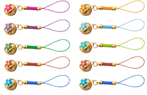Hemobllo Mobile Phone Lanyard with Colorful Cloisonne Bell Pendant Decorative Phone Charm Strap for Cellphone and Keychain Accessories Durable Mobile Hanging Rope for Everyday Use