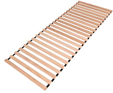 KROKWOOD Premium Slatted Bed Base – Set of 20 Durable and Stable Wooden Bed Slats, Solid Beech Replacement Slats 90 x 200 cm