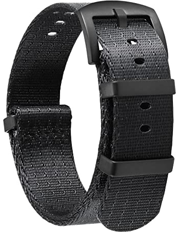 BINLUN Nylon Uhrenarmbänder Dick G10 Premium Ballistic Multicolor Ersatzuhrenarmbänder mit Schwarz/Silbe Edelstahlschnalle für Männer Frauen 18mm 20mm 22mm 24mm (Upgrade Design Version)