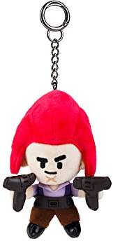 Brawl Stars COLT Action Plüschtier zum Anklippen, 13 cm hoch, Sammlerstück, Schlüsselanhänger, Plüschtier, P.M.I. Offiziell Lizenziertes Spielzeug, Geschenk für Videospieler