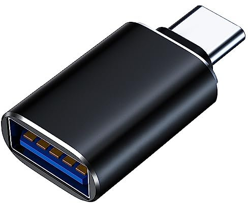 USB C Adapter, USB Type C Male to USB 3.1 Female OTG Adapter Compatible with MacBook Pro, Samsung Galaxy, Smartphones, Tablets and Laptops (Black)