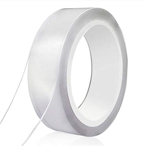 KLVN 3M Double Sided Nano Tape 5M Monster Tape Double Face Wall Stickers Home Appliance 1/2M Waterproof Reusable Heat Resistant Tapes (Color : Nano Tape, Size : 1M_2MM_30MM)