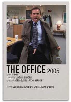 Póster artístico de la película The Office para decoración de habitación, póster artístico para dormitorio, sala de estar, paredes, 30 x 45 cm, estilo sin marco
